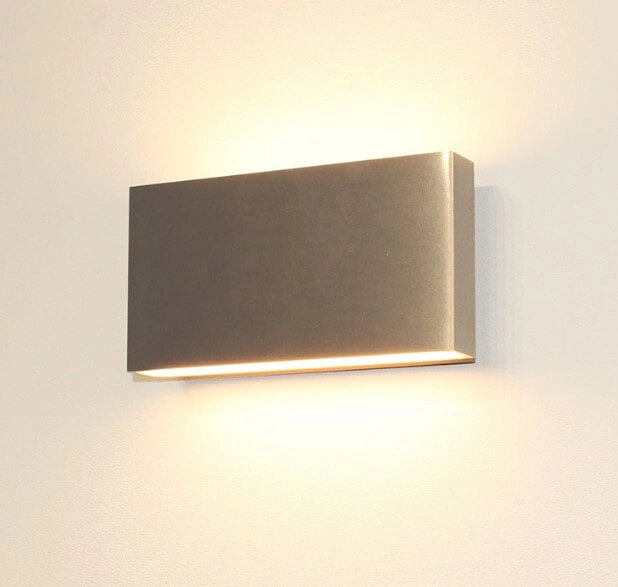 Platte up- & downlighter Box 17cm-aluminium Artdelight 8719831734368