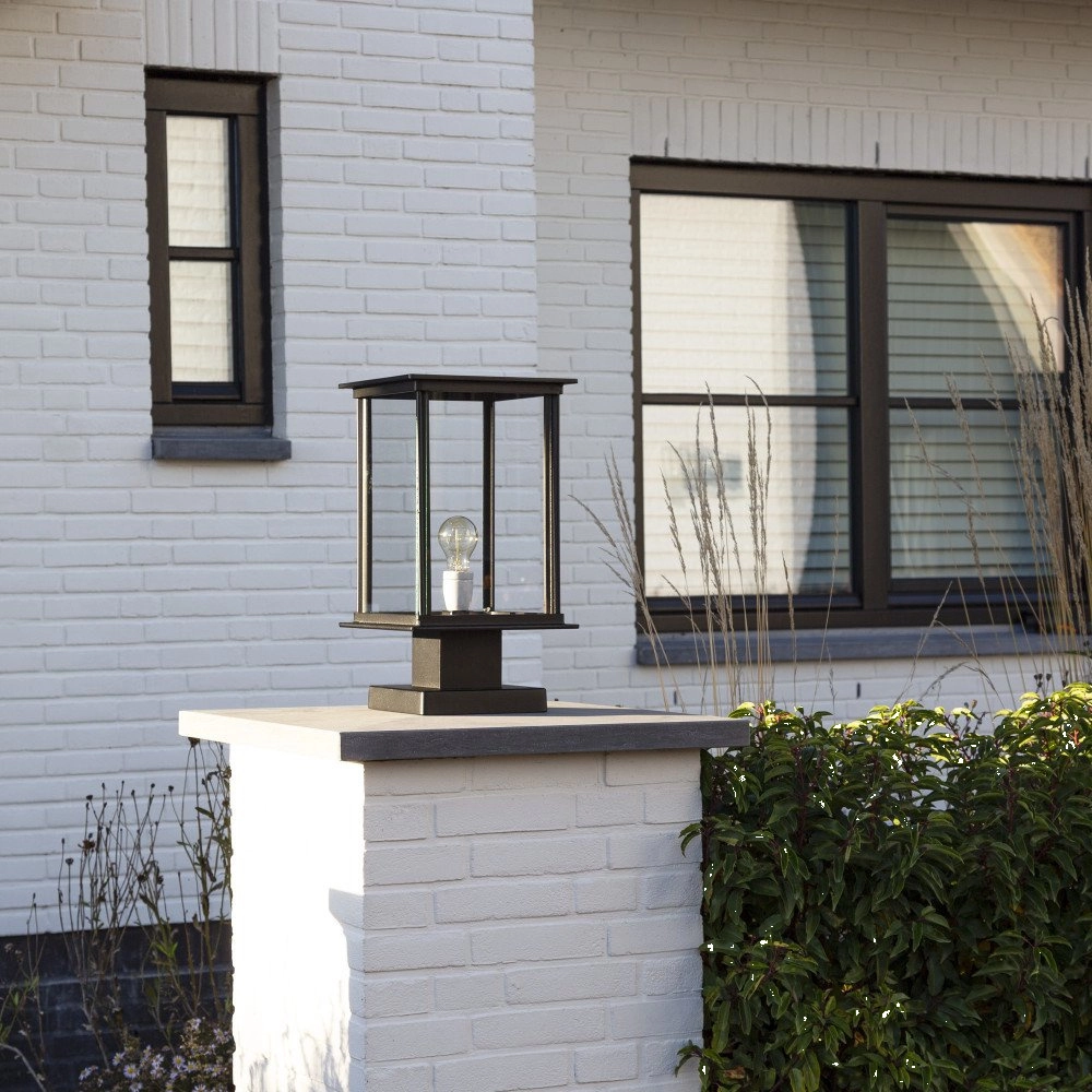 Moderne sokkellamp Capital zwart KS verlichting 8714732777506