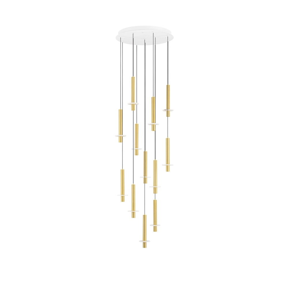 Design hanglamp Noemi goud met wit Ø 62cm Lyora 5212063503328