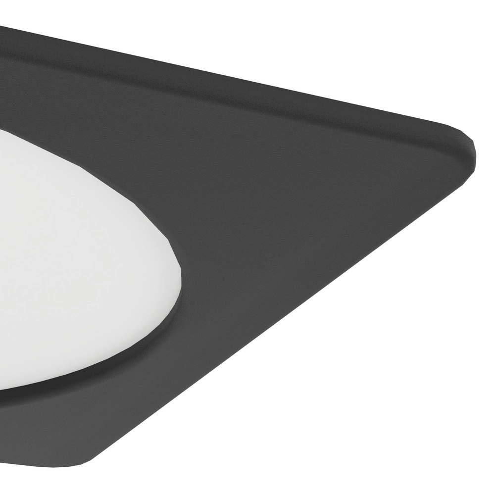 Inbouw lamp Fueva 6 vierkant - zwart - 21,6x21,6cm Eglo 9008606330737