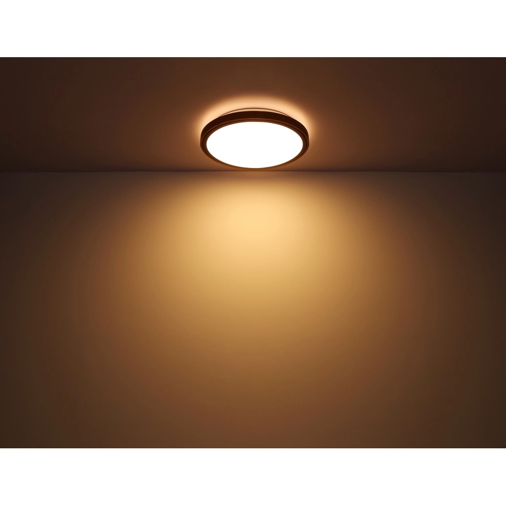 Plafondlamp Bruno Ø 43,7 zwart met hout Globo 9007371436484