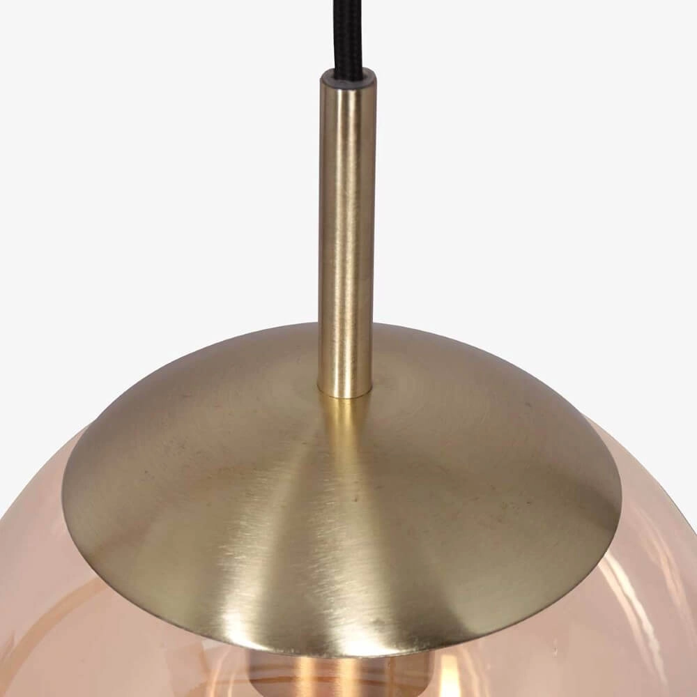 Gouden glazen hanglamp Bolique Ø 30cm Steinhauer 8712746166392