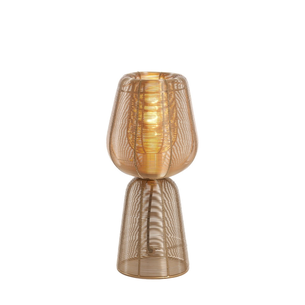 Tafellamp Aboso goud Ø 18cm Light & Living 8717807701550