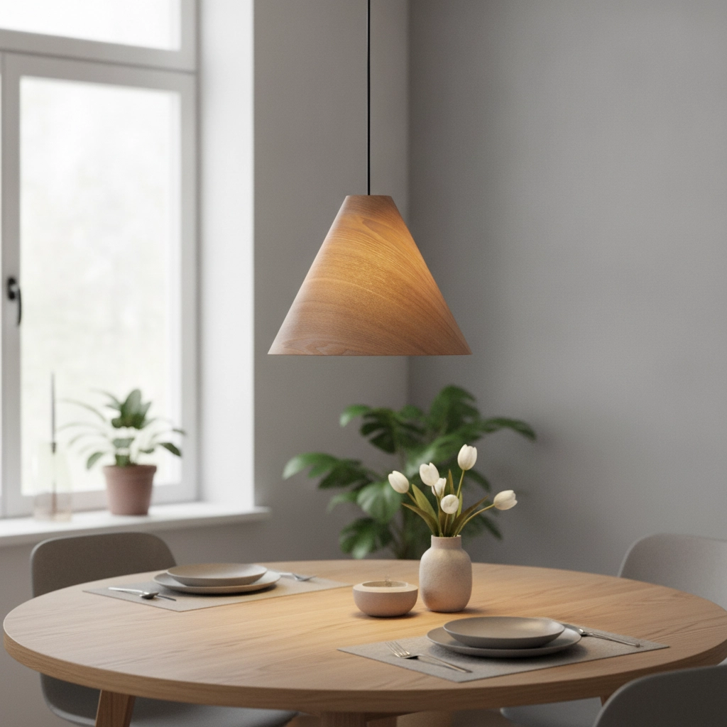 Houten hanglamp Elysian Ø 45cm