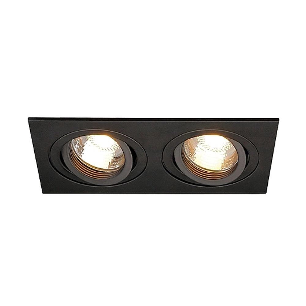 Inbouwspot New Tria GU10 2 Square 17cm zwart