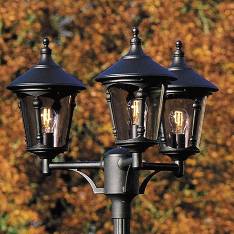 Lantaarnlamp Virgo 3-lichts zwart KonstSmide 7318305737501