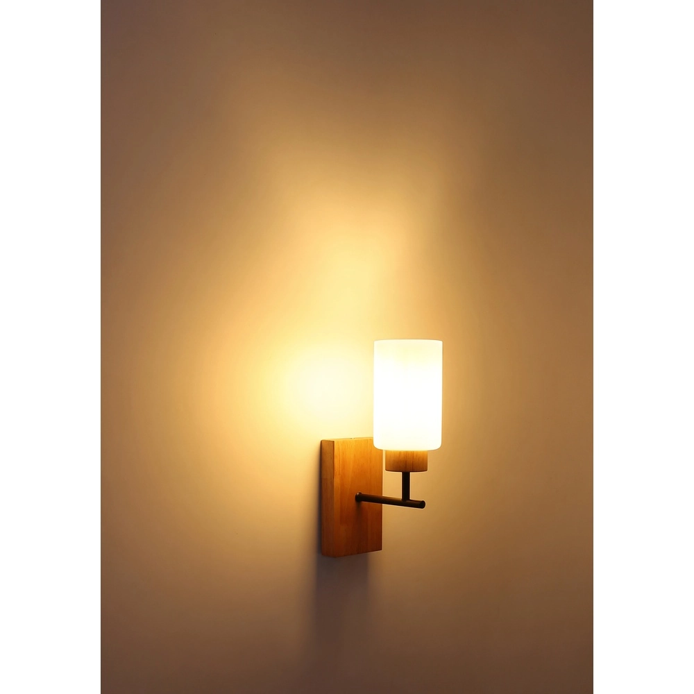 Wandlampje Rowena hout met zwart Globo 9007371586981