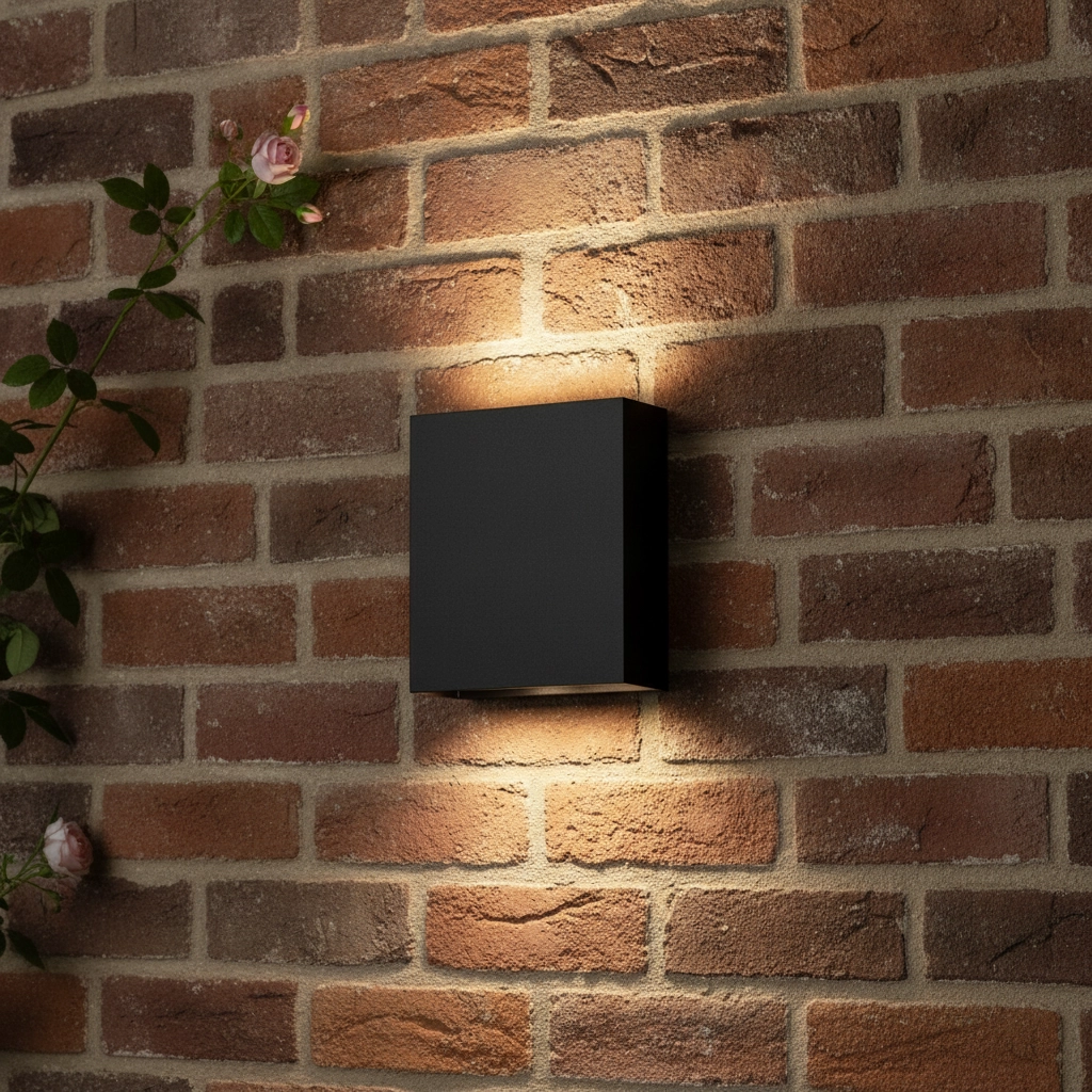 Strakke wandlamp Way zwart