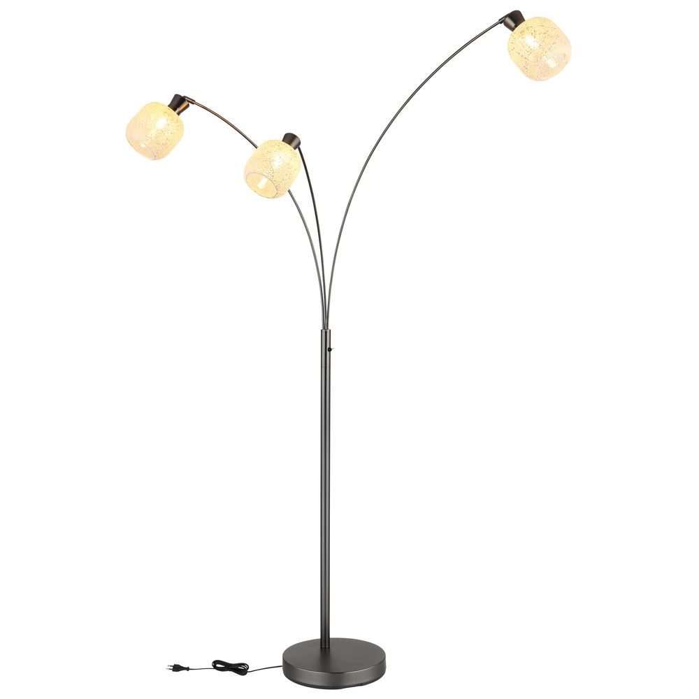 3-licht vloerlamp Brokana gunmetal Globo 9007371569472