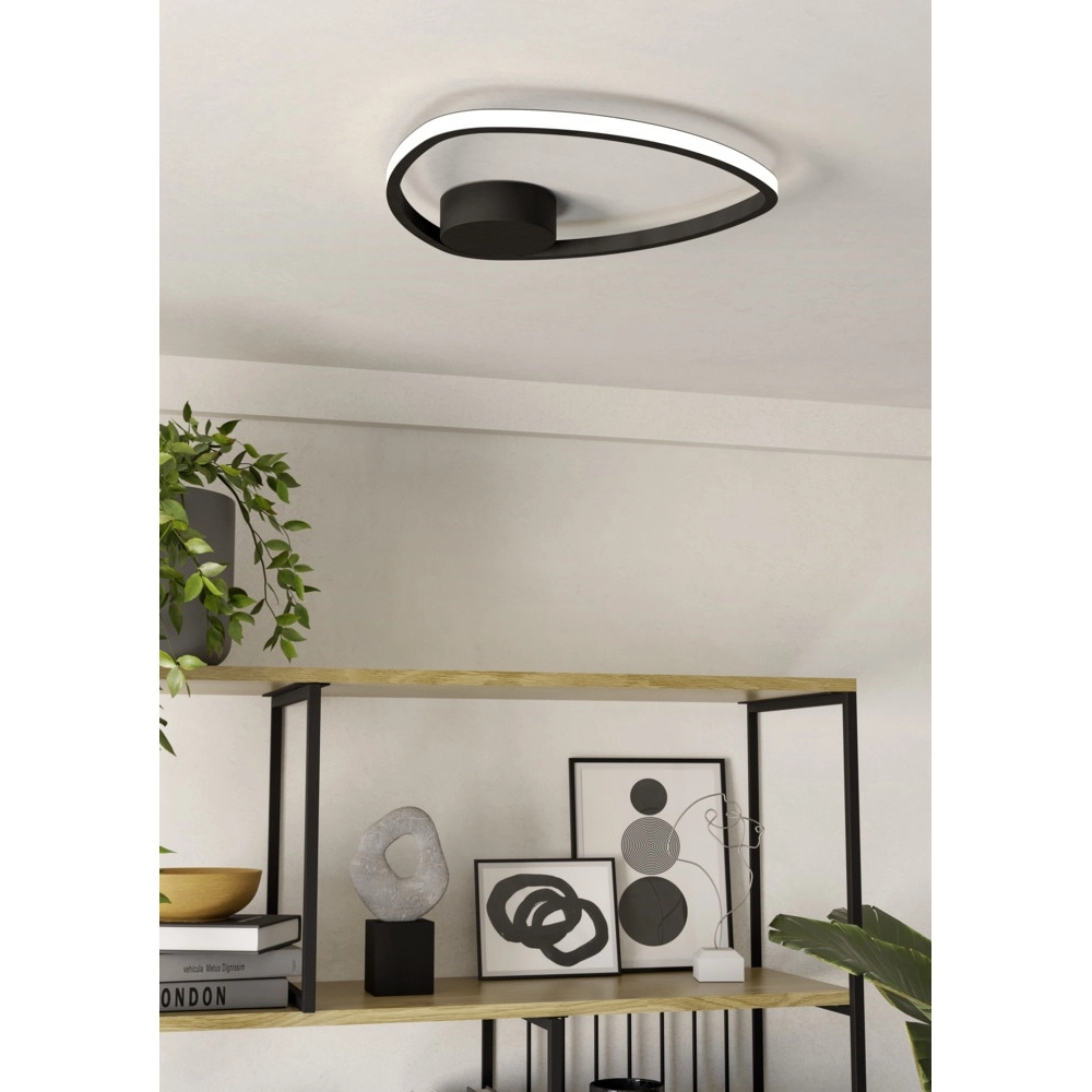 Plafondlamp Moschella desing zwart Eglo 9008606356607