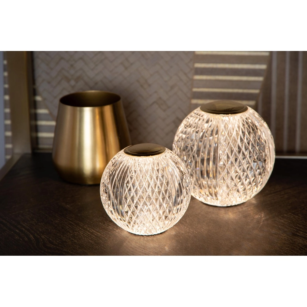 Gouden tafellampje Cintra oplaadbaar Ø 9cm - 3000K Lucide 5411212134356