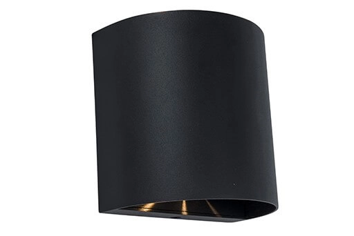 Zwarte wandlamp Gemini Beams rond design