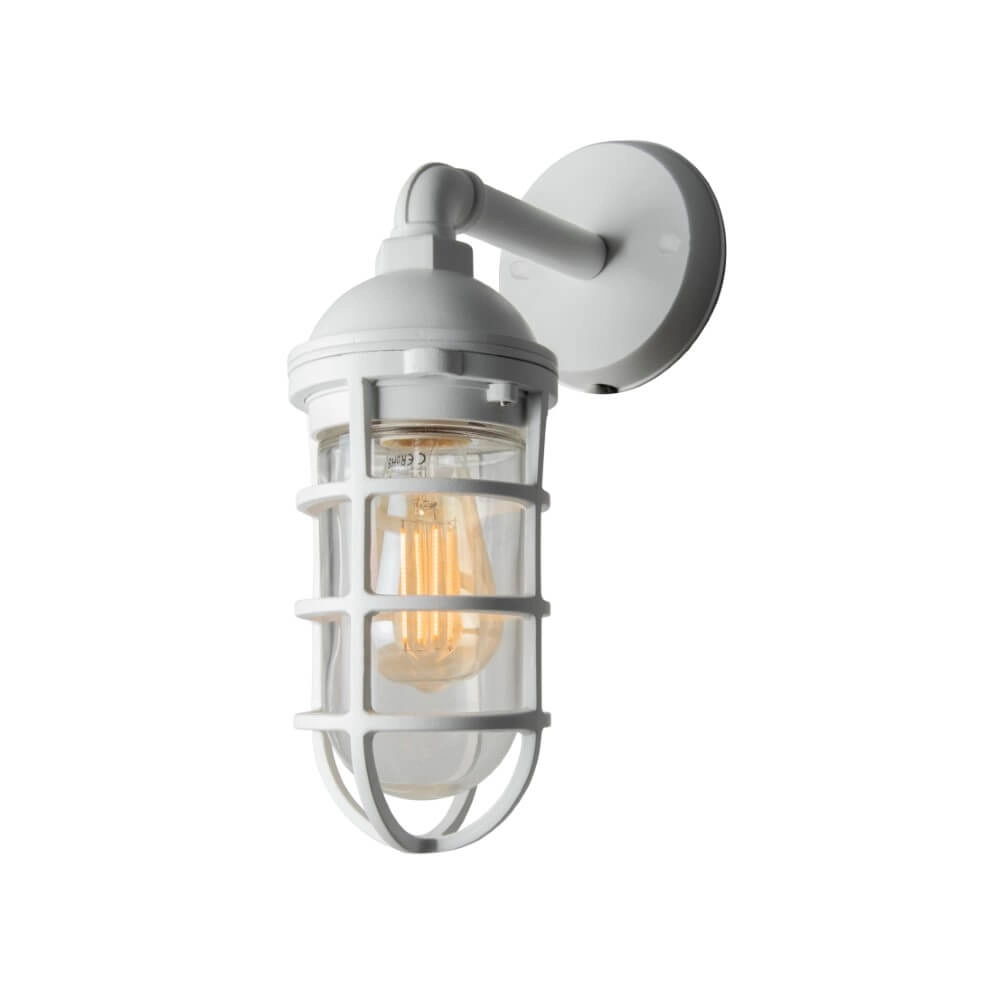Witte wandlamp Olbia nostalgisch