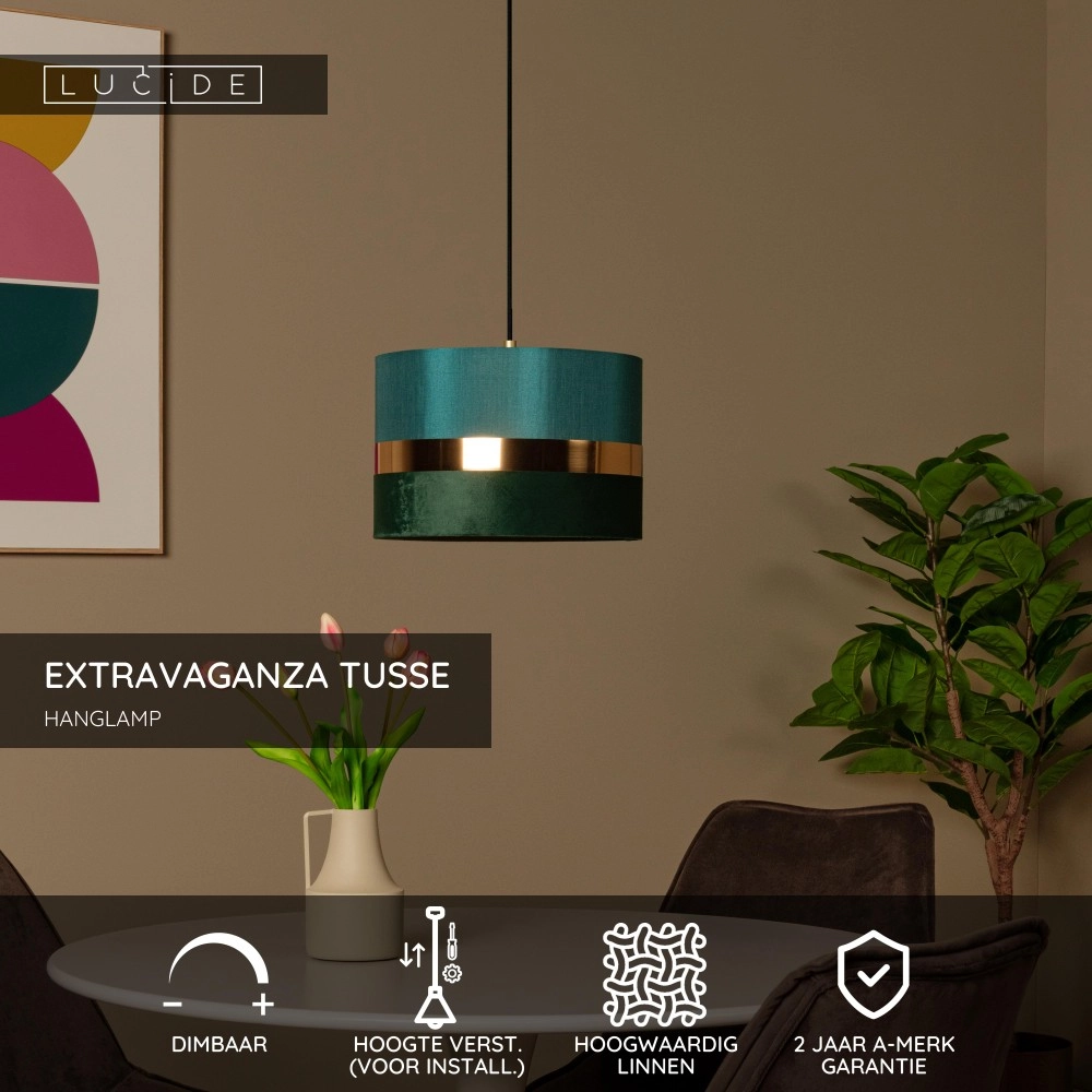 Design hanglamp Extravaganza Tusse groen Lucide 5411212105615