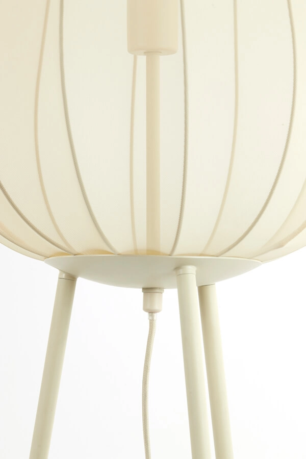 Japandi vloerlamp Plumeria crème Ø 42cm Light & Living 8717807651305