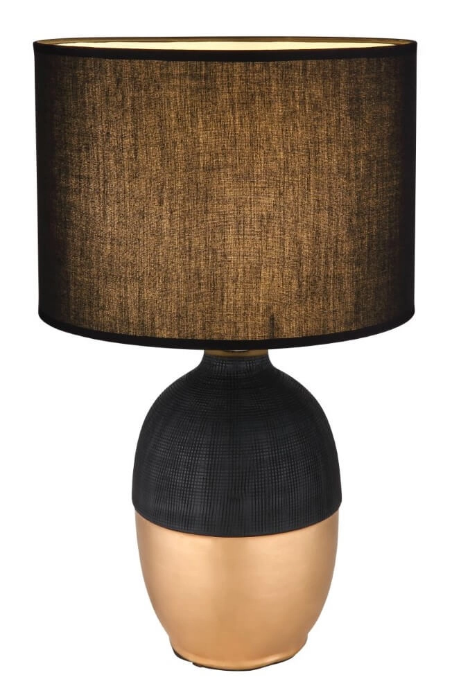 Gouden tafellamp Valentino met zwart