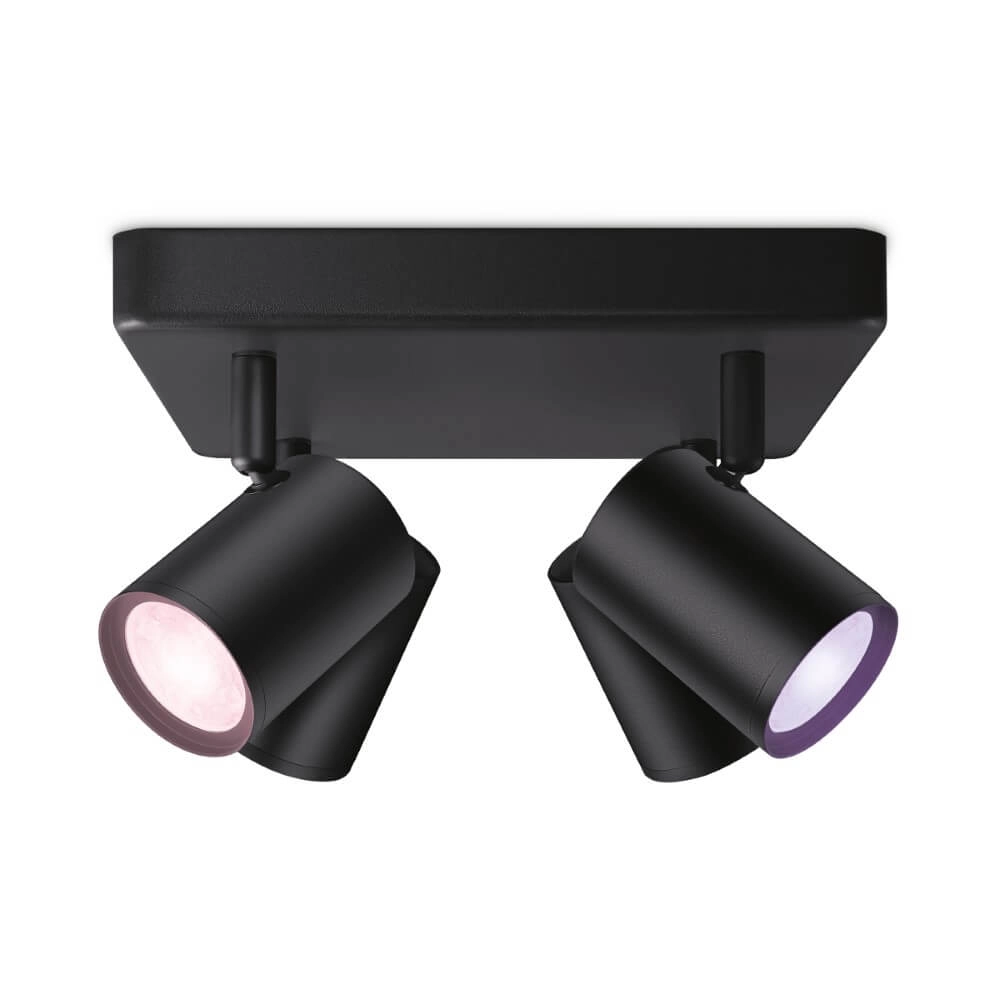 4-lichts opbouwspot Imageo smart - zwart