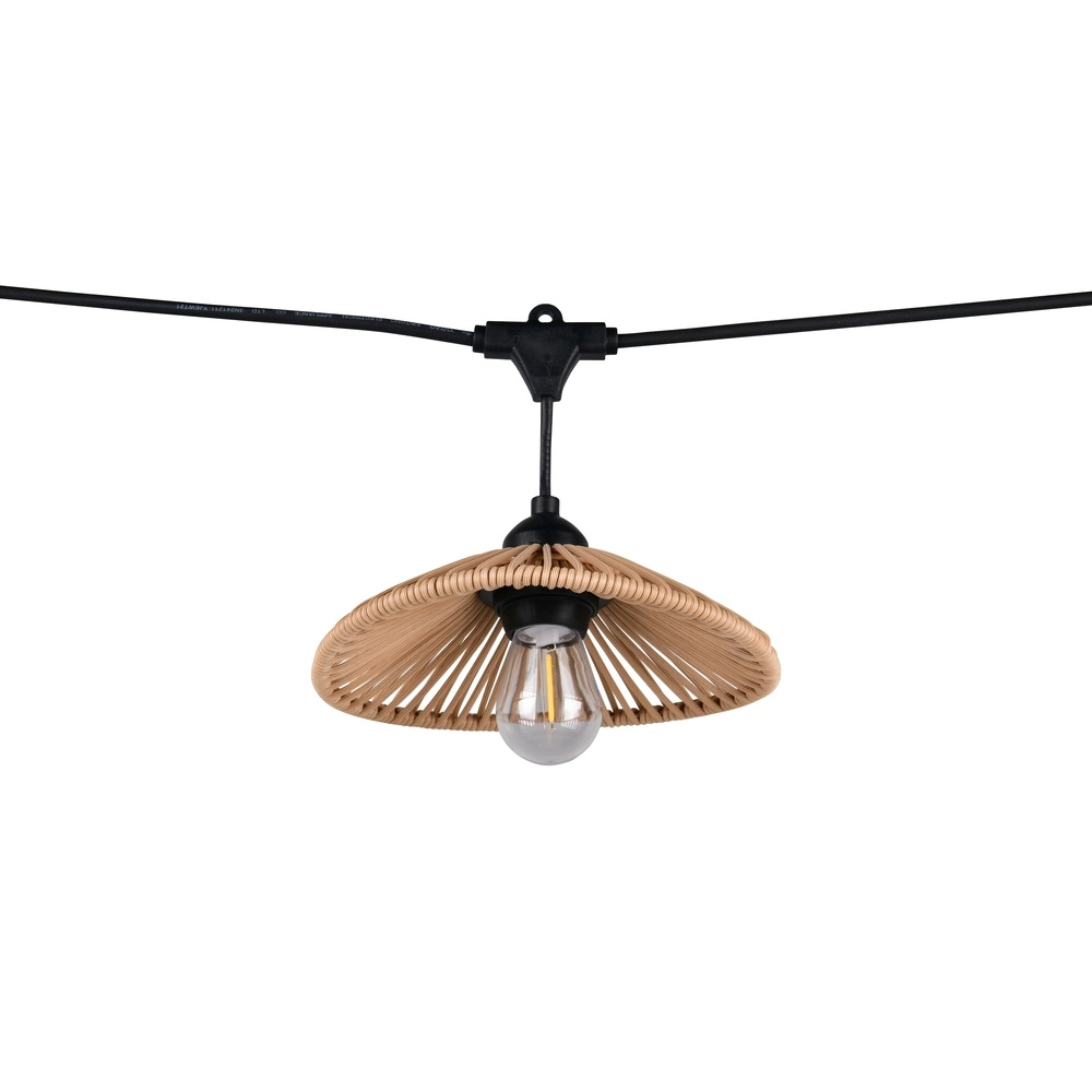 Lichtslinger Chain zwart met bruin 600cm Trio 4017807697612