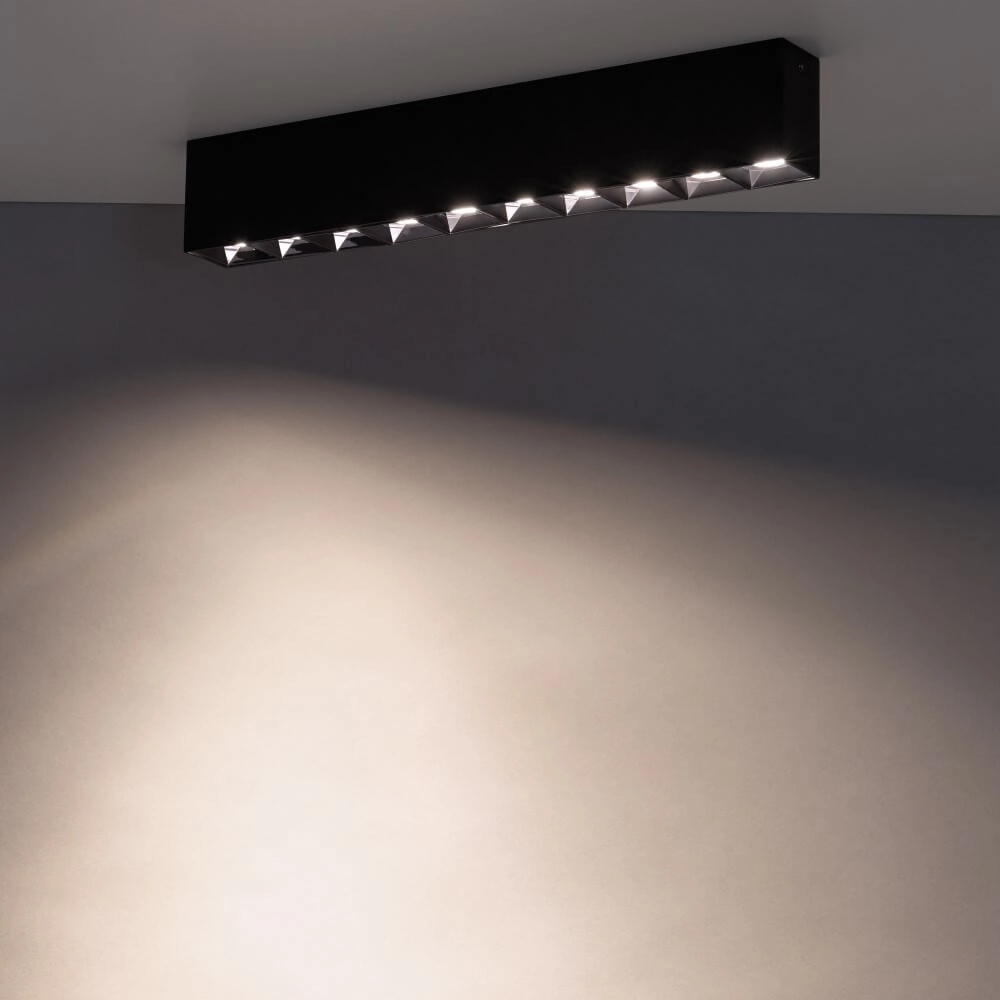 Zwarte opbouwspot Midi Led 10x1 leds - 4000K Lyora 5903139100601