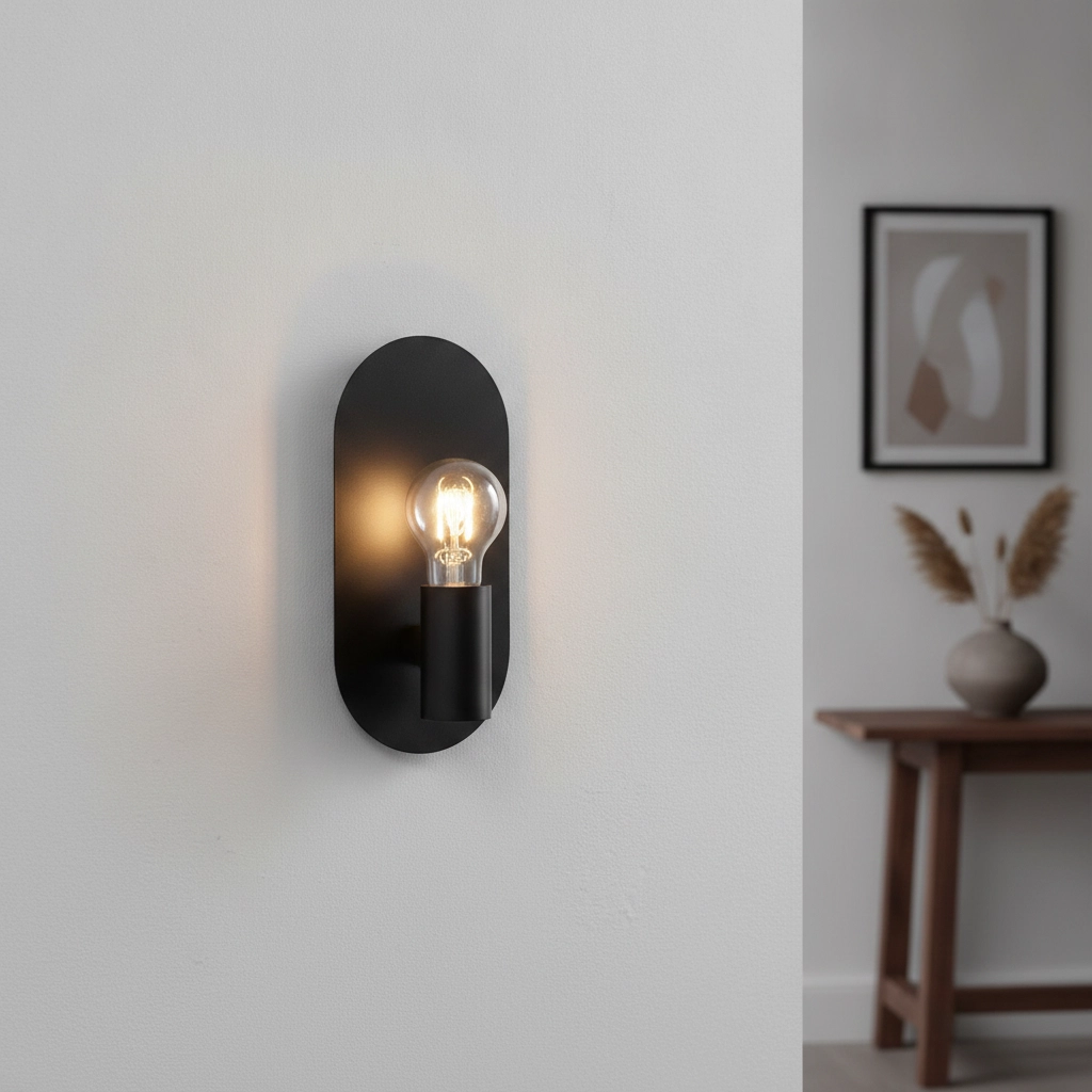Wandlamp Royal ovaal zwart