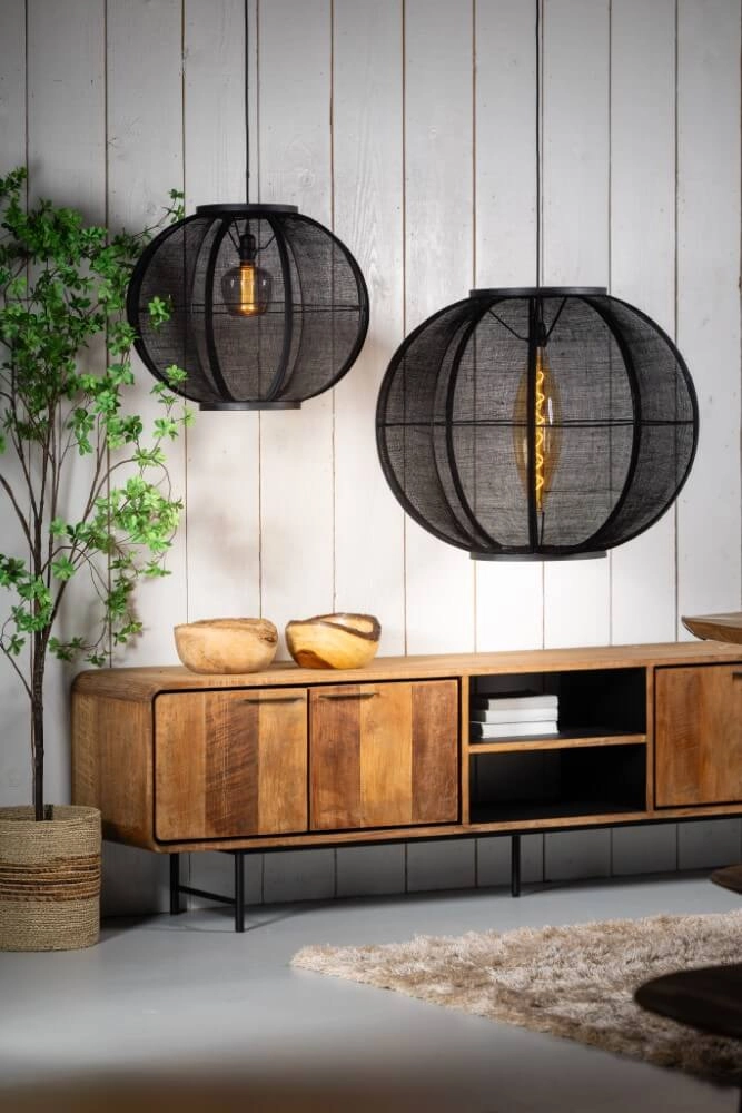 Bohemian hanglamp Fabric zwart Ø 78cm ETH 8720195309031