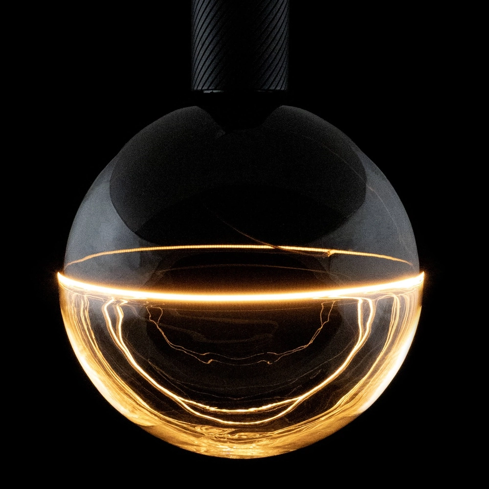 Lichtbron zwart en helder Illusion 6W - E27 - 260lm - 1900K - Ø 19cm