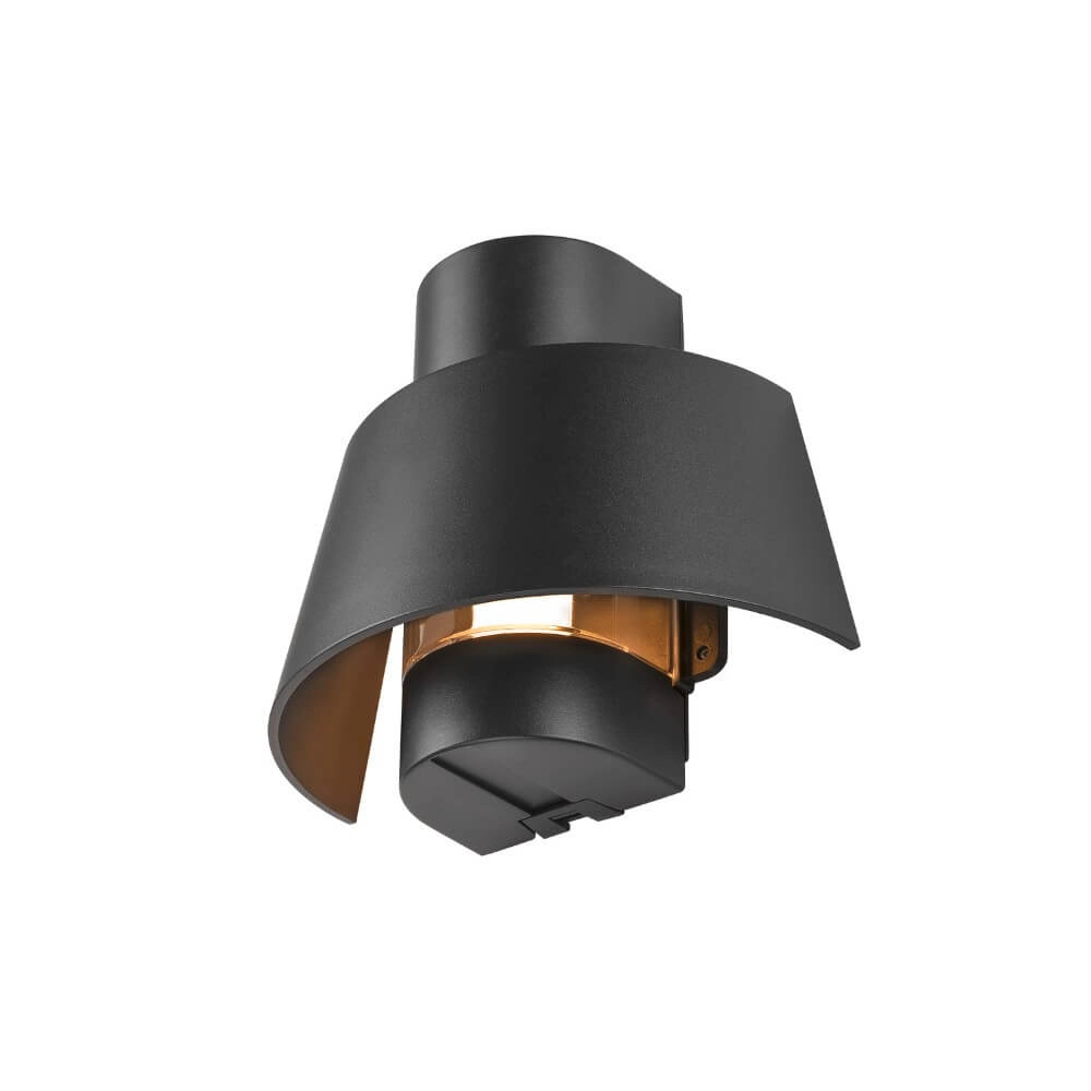 Zwarte muurlamp Photoni 1x E27