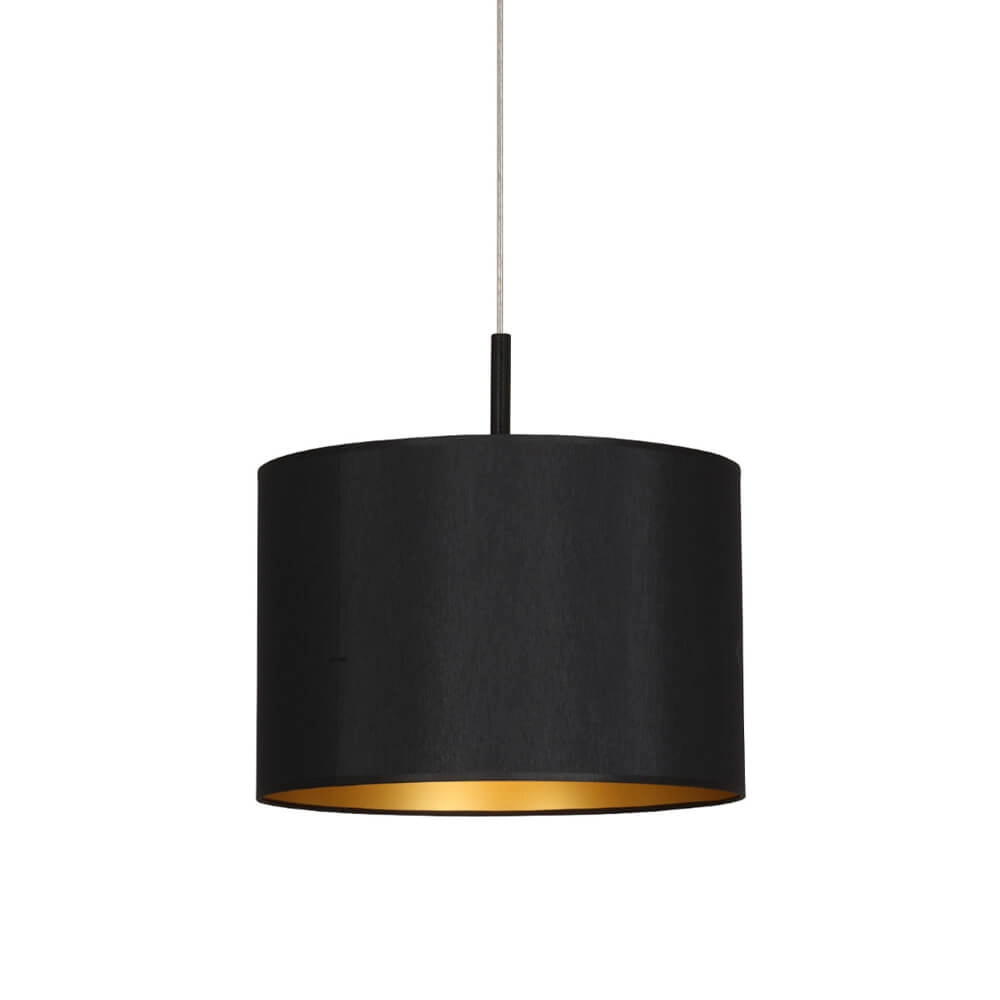 Zwarte hanglamp Alice met gouden binnenkant