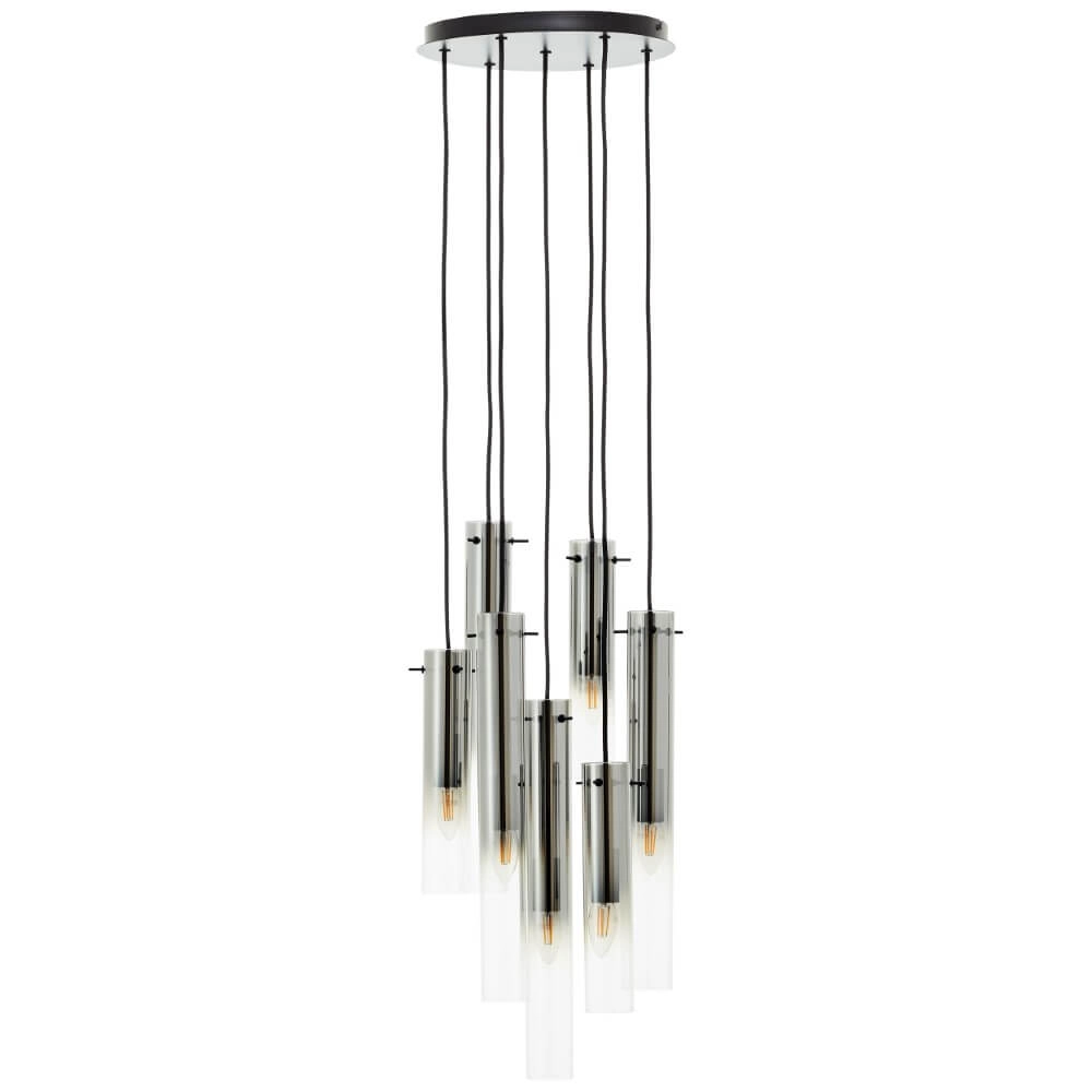 7-lichts hanglamp Glasini