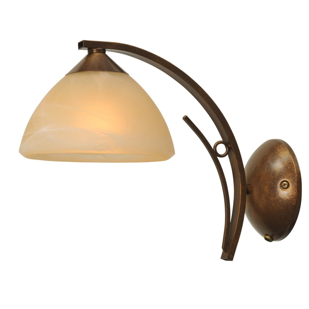 Wandlamp Bolzano 17cm bronsbruin