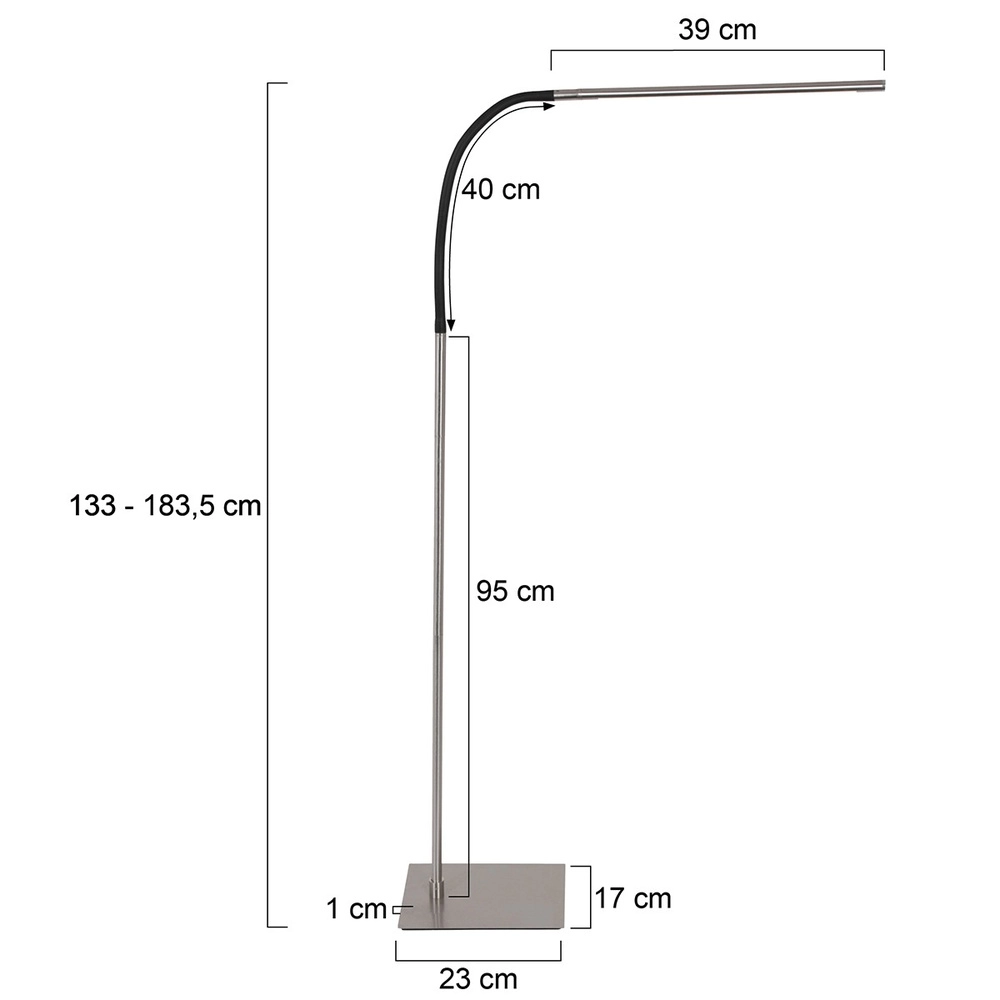 Design leeslamp Serpent metaalgrijs Steinhauer 8712746146974