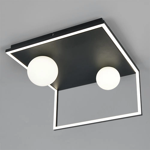 Design plafondlamp Arola zwart Trio 4017807683578