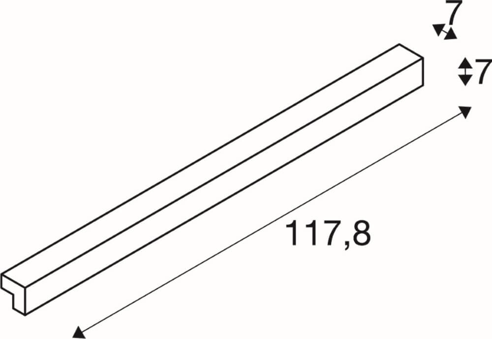 Strakke spiegellamp L-Line 120cm - wit SLV 4024163196055