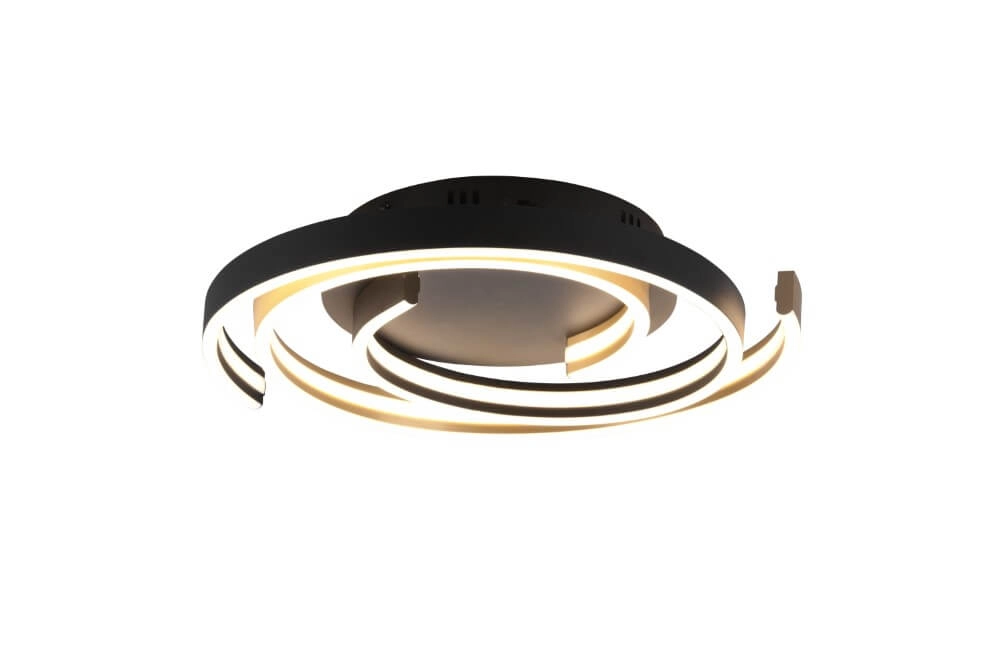 Dimbare plafondlamp Caya goud met zwart