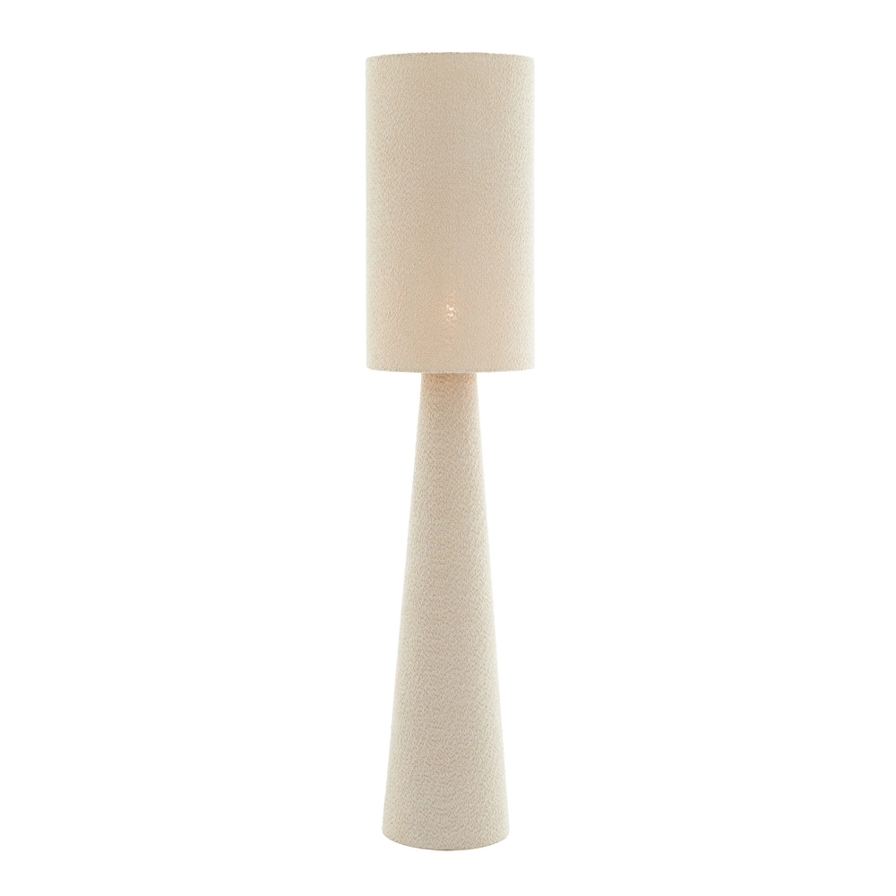 Staande schemerlamp Micky Ø 38cm - bouclé - zand Light & Living 8717807761158