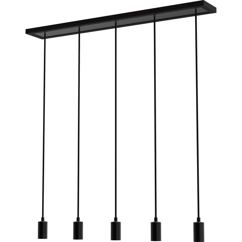 Zwarte hanglamp Madox 5-lichts recht