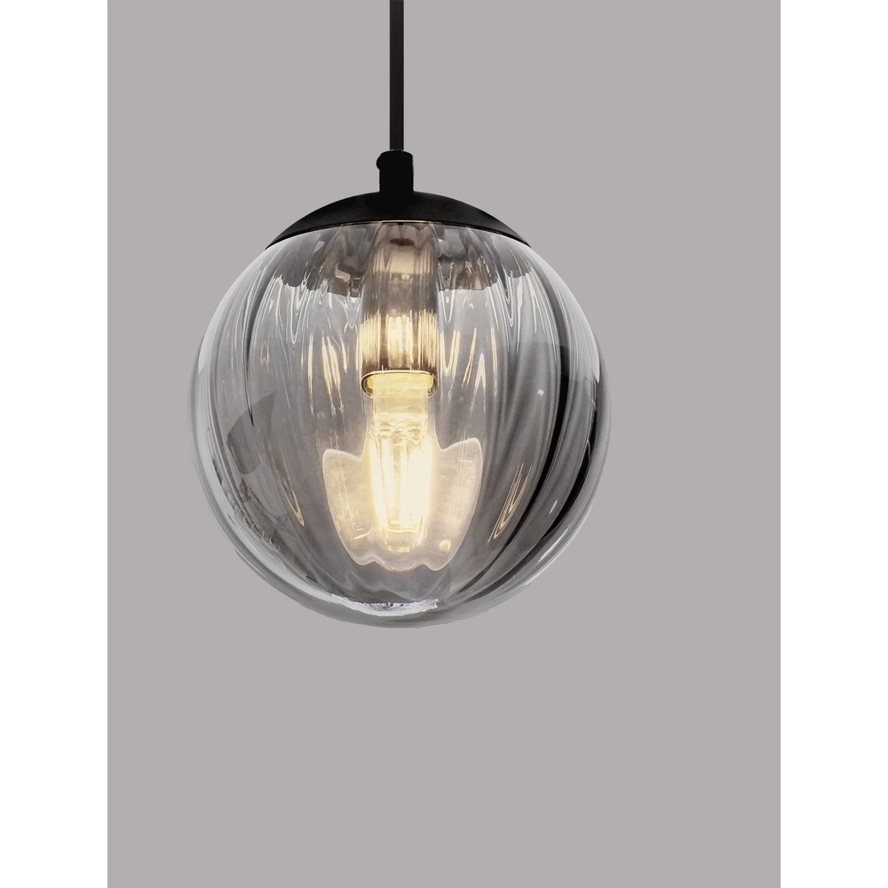 Hanglamp Abbacus 1-lichts smoke glas Lyora 5212017461049