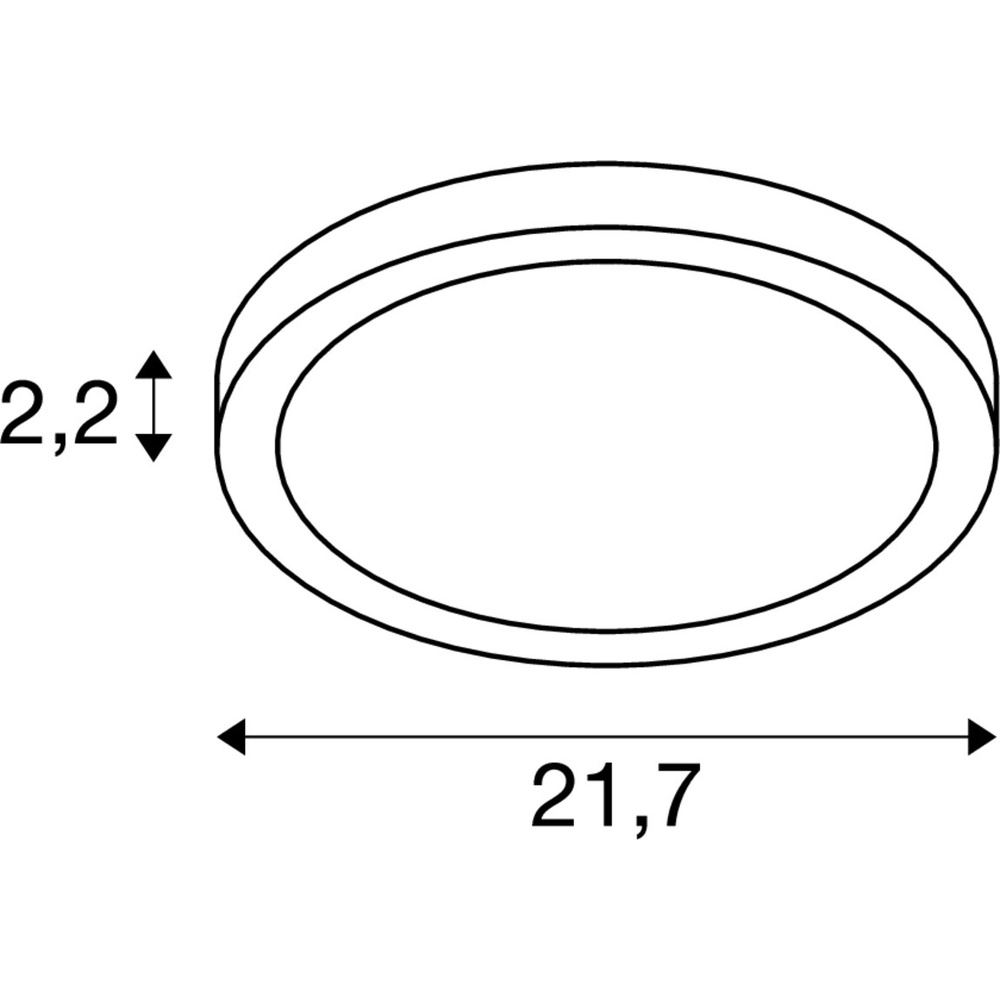 Plafonniere Vario Ø 21,7cm wit SLV 4024163316279
