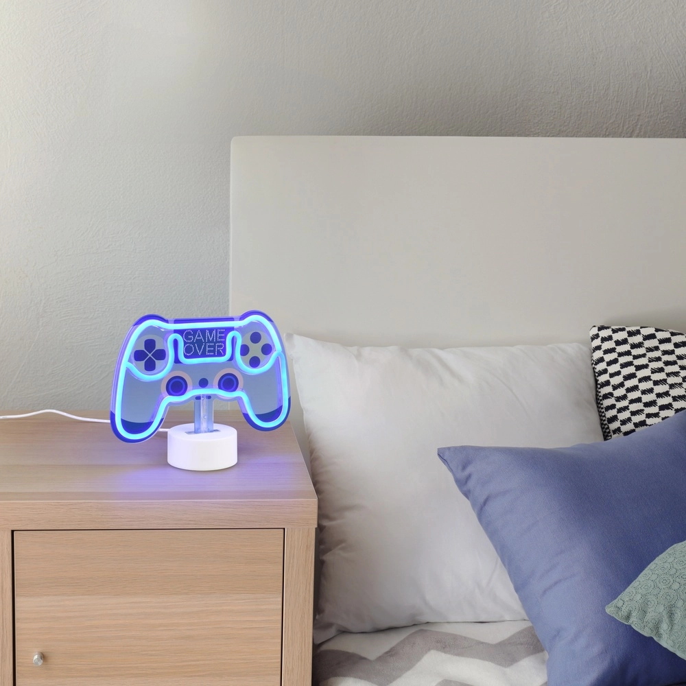 Neon tafellamp Control blauw Trio 4017807600803
