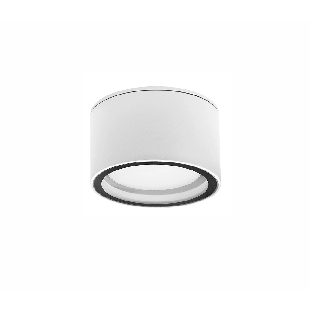 Ronde plafondlamp Focus Ø 10cm wit