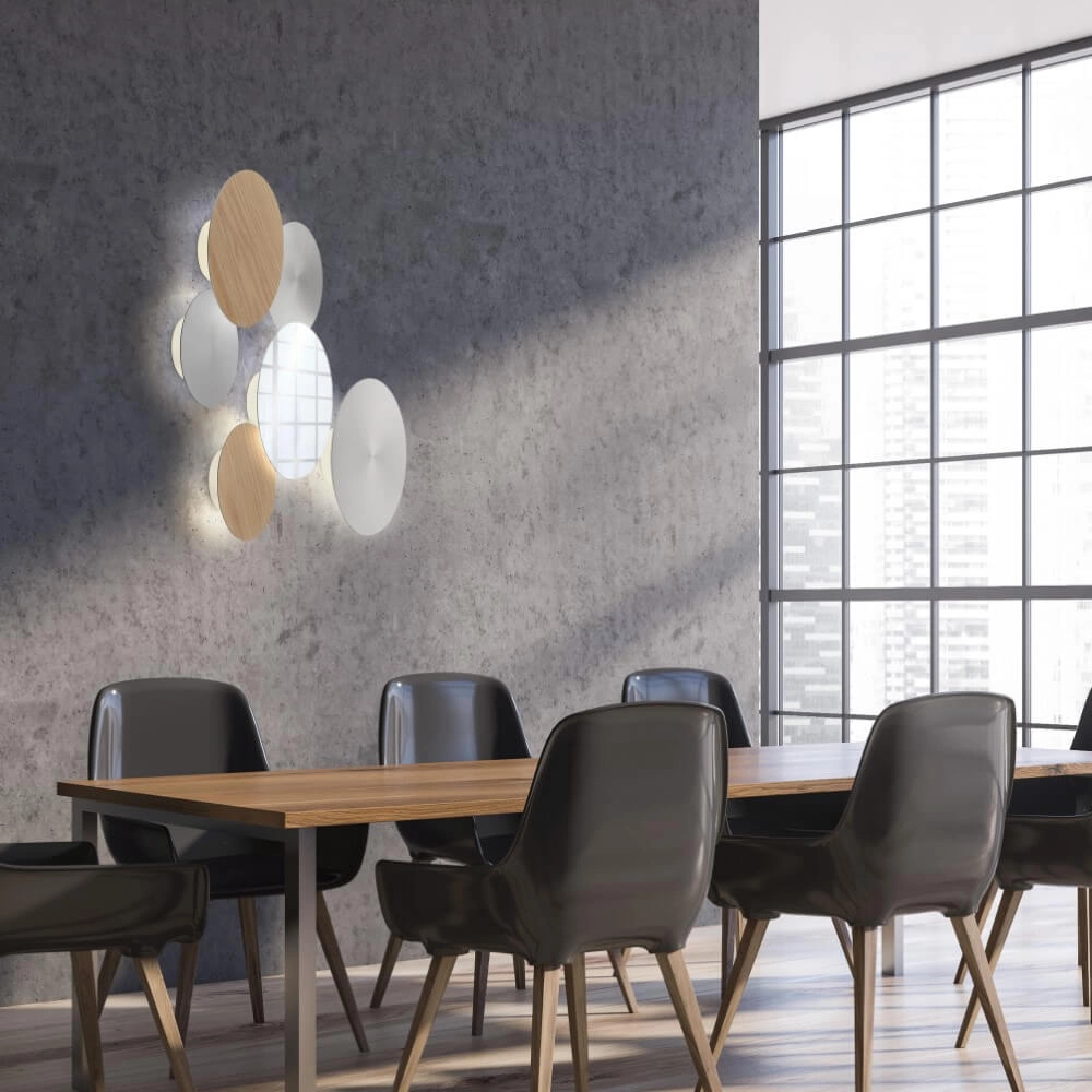 Design wandlamp Akku Puntua Ø 25cm aluminium Paul Neuhaus 4012248372531