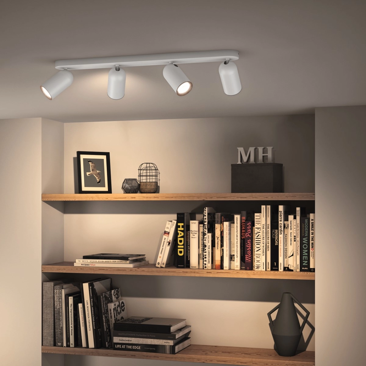 lamp Pongee 4-lichts wit Philips 8718696164853