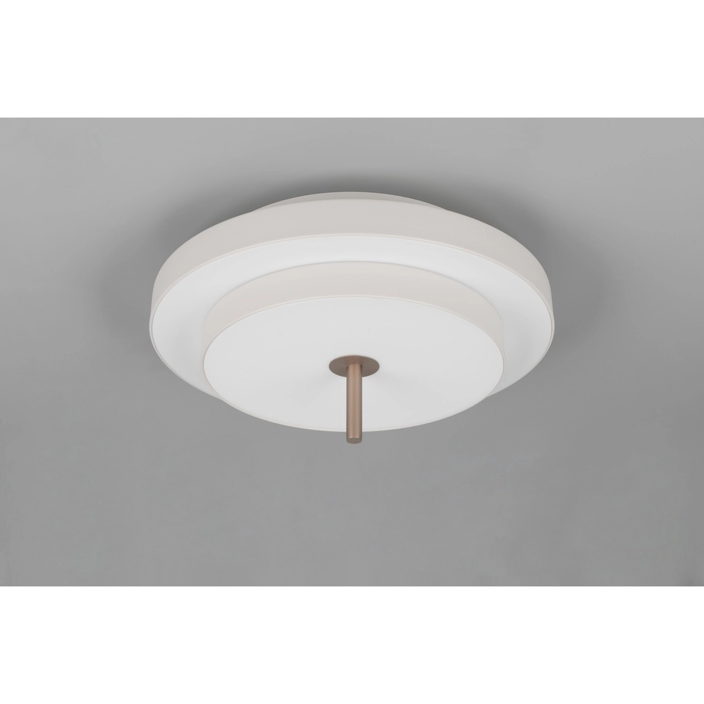 Moderne plafondlamp Keaton wit Ø 40cm Trio 4017807653700