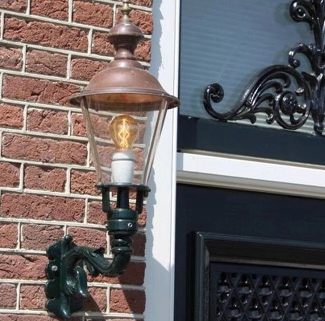 Nostalgische buitenlamp Hoorn zwart KS verlichting 8714732120340