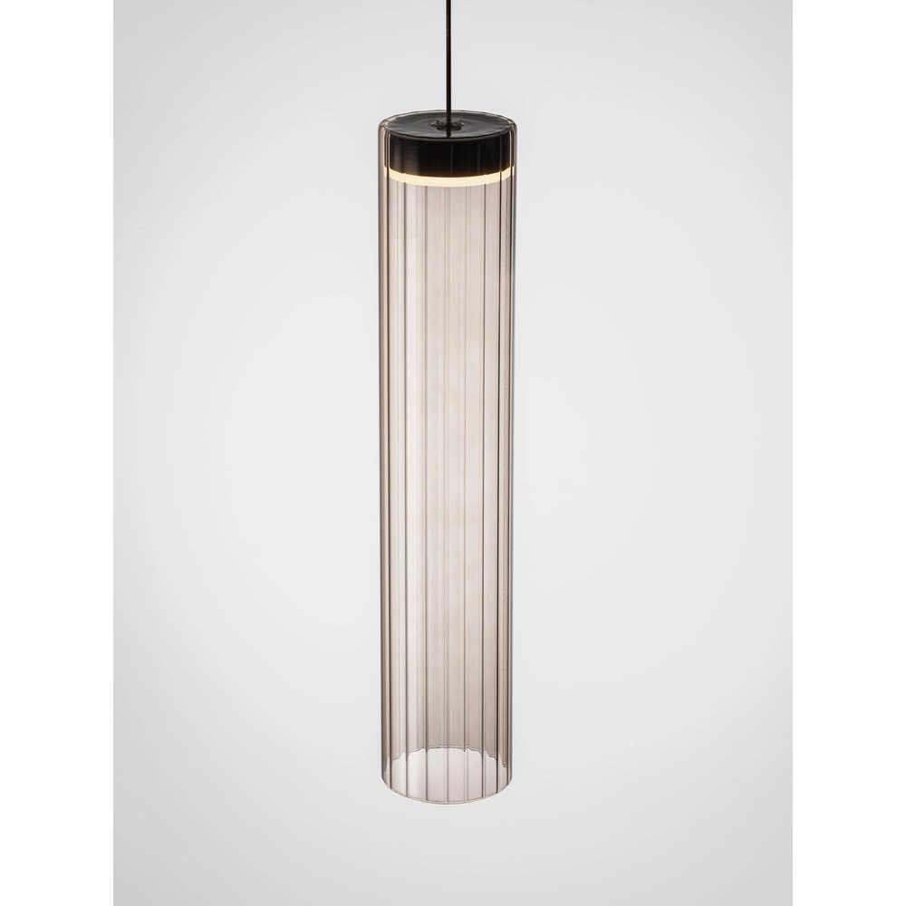 Design hanglamp Brielle antraciet met mokka glas