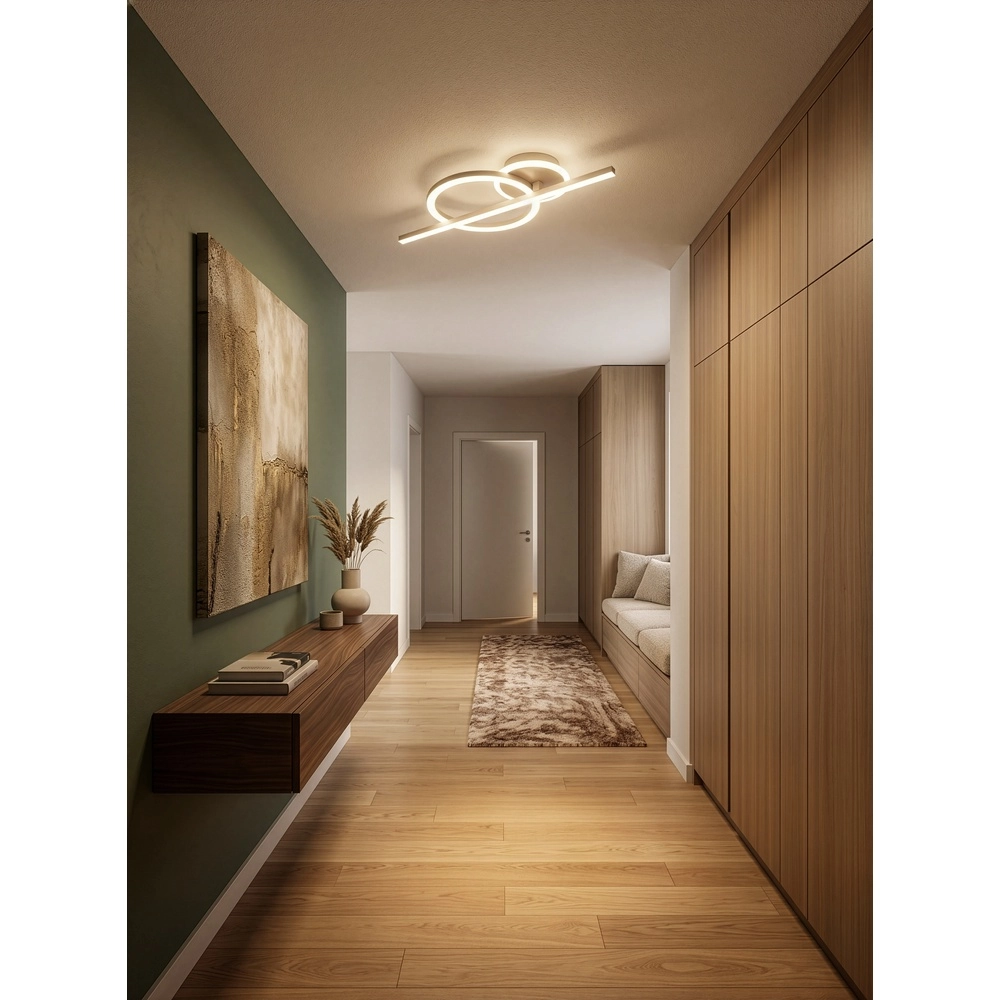 Plafondlamp Welis modern zand bruin Trio 4017807704440