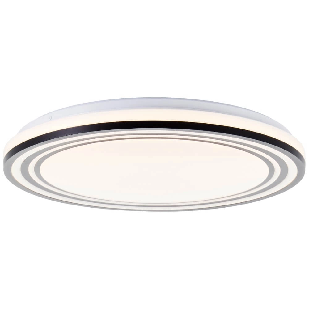 Zwart witte plafondlamp Kobana Ø 49cm Brilliant 4004353426544