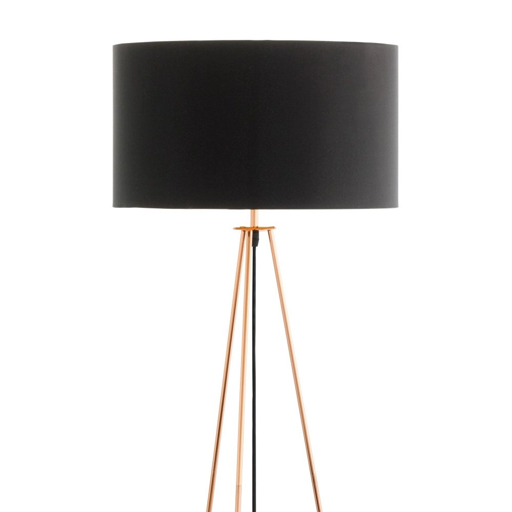 Design vloerlamp Camporale roodkoper met zwarte lampenkap Stars of Light 9002759392291