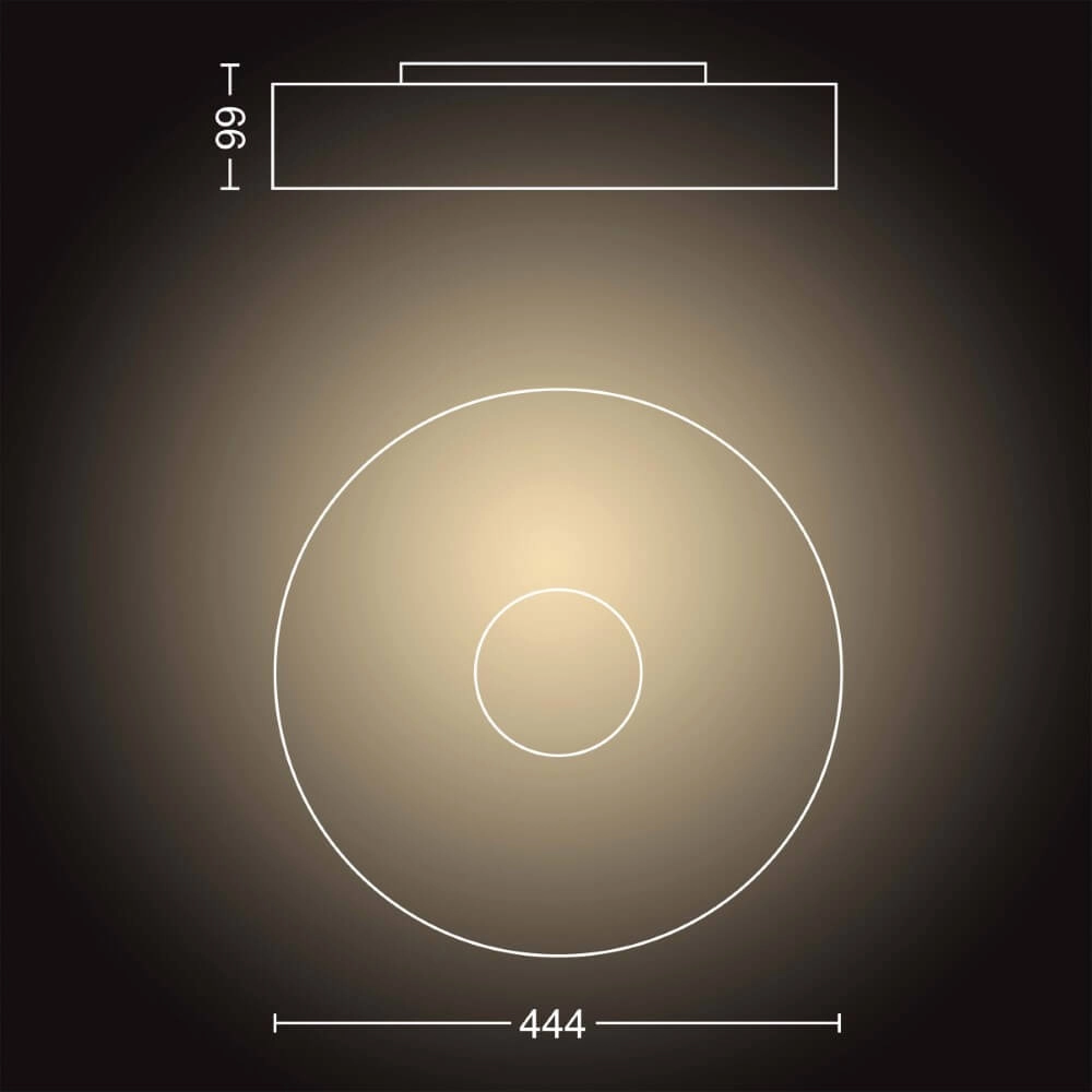 Plafondlamp Hue Fair - White Ambiance Ø 44,4cm zwart Philips 8719514341258
