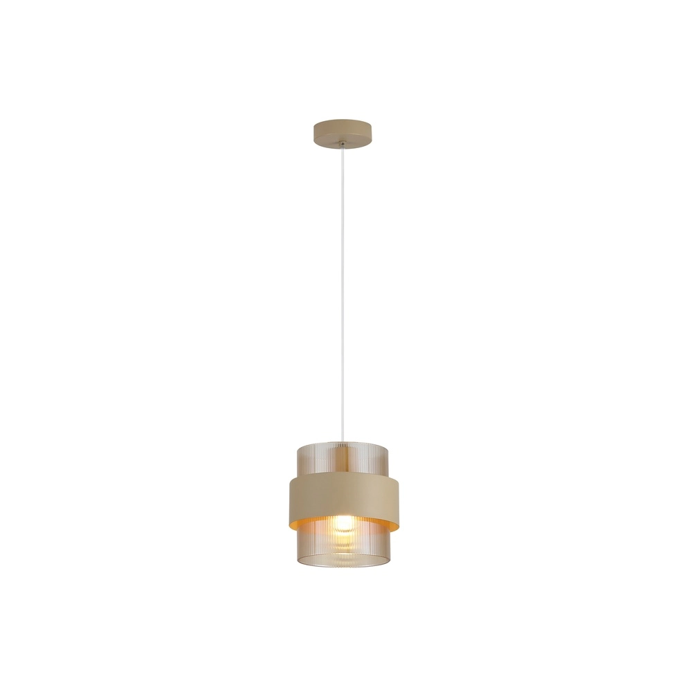 Hanglamp Royal 1-lichts zand bruin